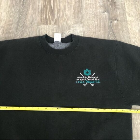 Vintage 90s Fruit Of The Loom Super Cotton Sweatshirt Size L Oakmont Golf Club - Picture 6 of 7